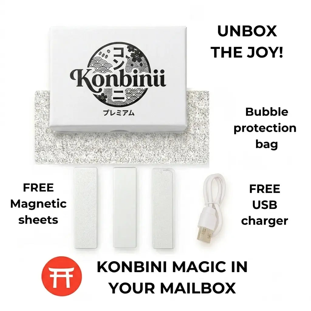 Konbinii LED sign fridge magnets inspired by Japanese convenience store storefronts