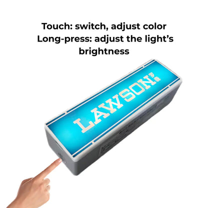 Konbini light magnet – rechargeable LED fridge magnet shaped like a Japanese storefront sign