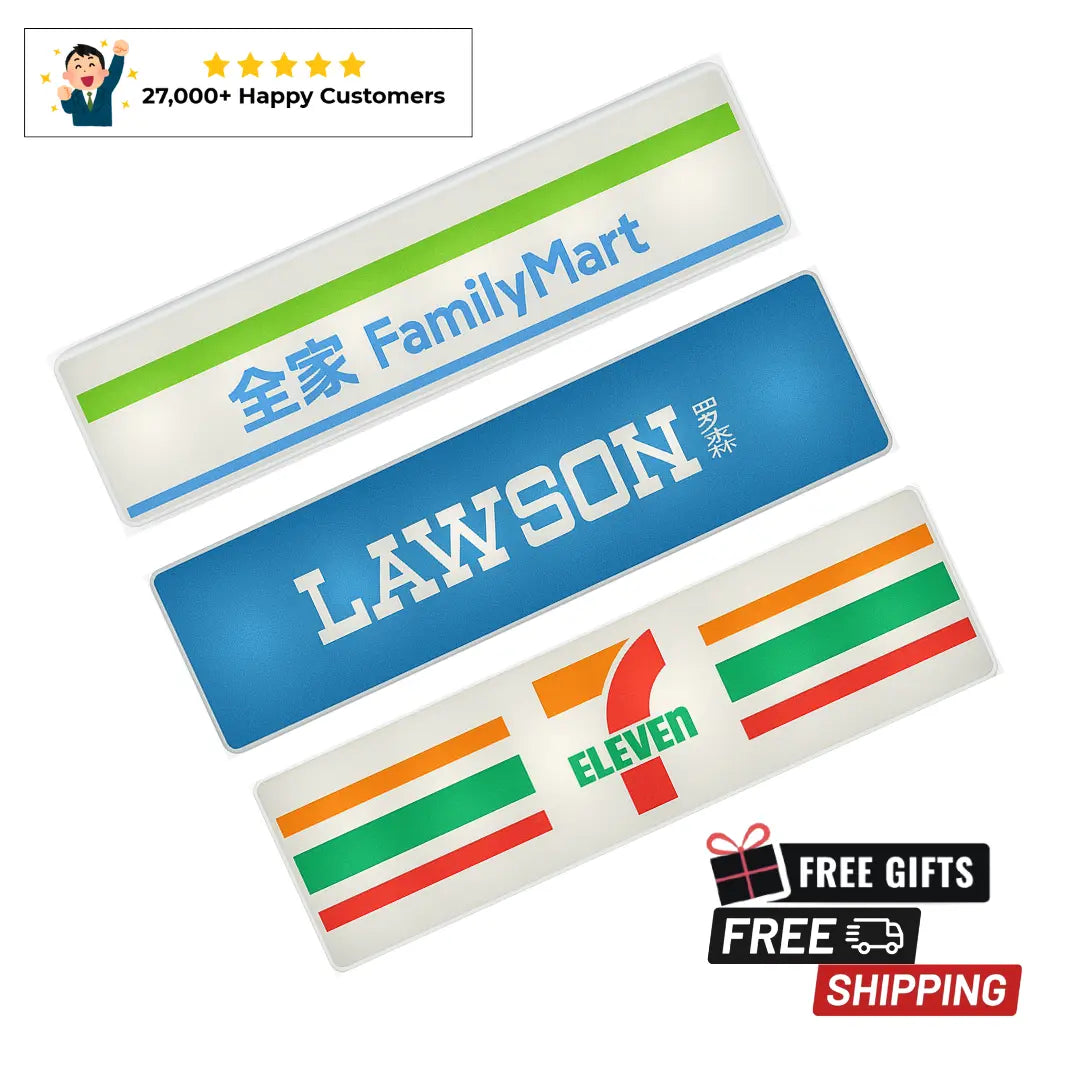 Konbini Light Magnets – Japanese convenience store LED sign fridge magnets in FamilyMart, 7-Eleven and Lawson designs