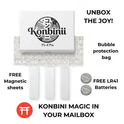 Mini square konbini LED fridge magnet inspired by Japanese storefront signs