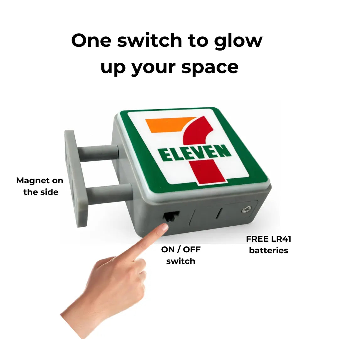 Mini konbini light magnet – rechargeable LED fridge magnet with magnetic backing